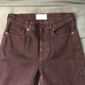 everlane high rise skinny jean black sz 28